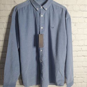 New Look Long Sleeve Over Cord Embroidered Shirt